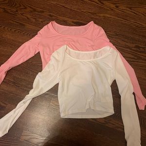 BUNDLE PInk and white long sleeve bundle